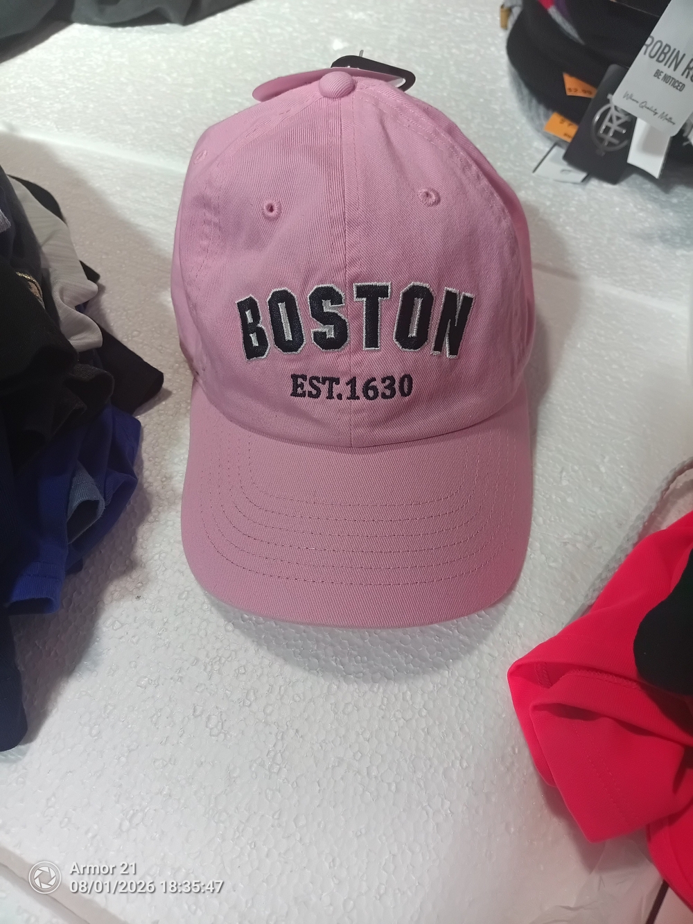 Boston EST.1630 Pink Baseball Cap